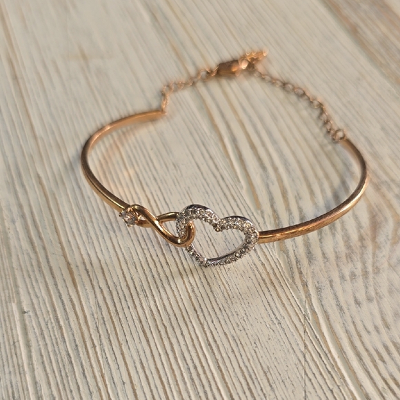 Swarovski Jewelry - Swarovski Infinity Heart Rose Gold Bracelet